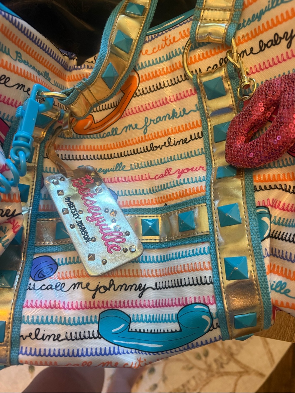 Betseyville by Betsey Johnson “Call Me” duffel bag - Picture 11 of 12